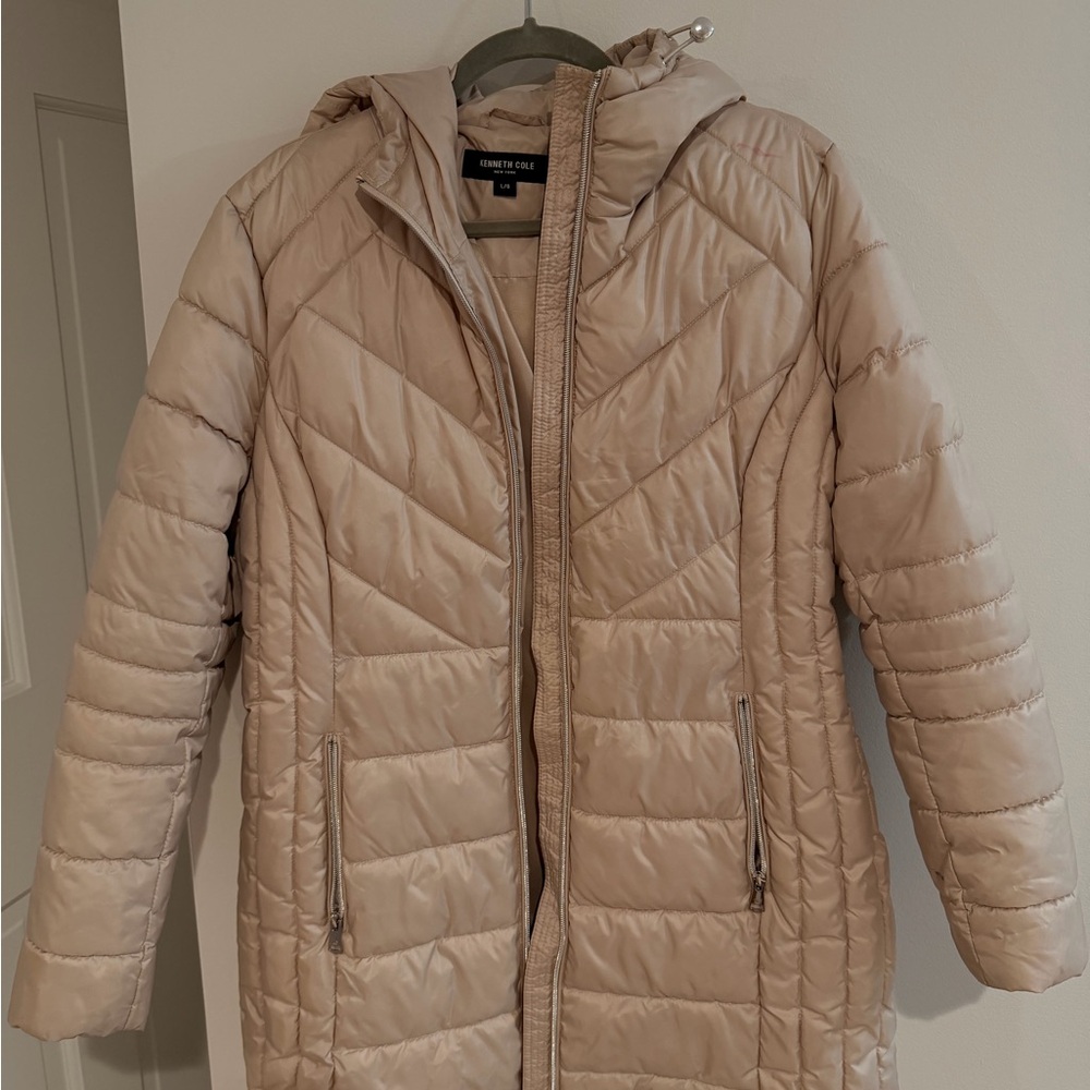 Kenneth Cole Women's Light Tan Puffer Jacket